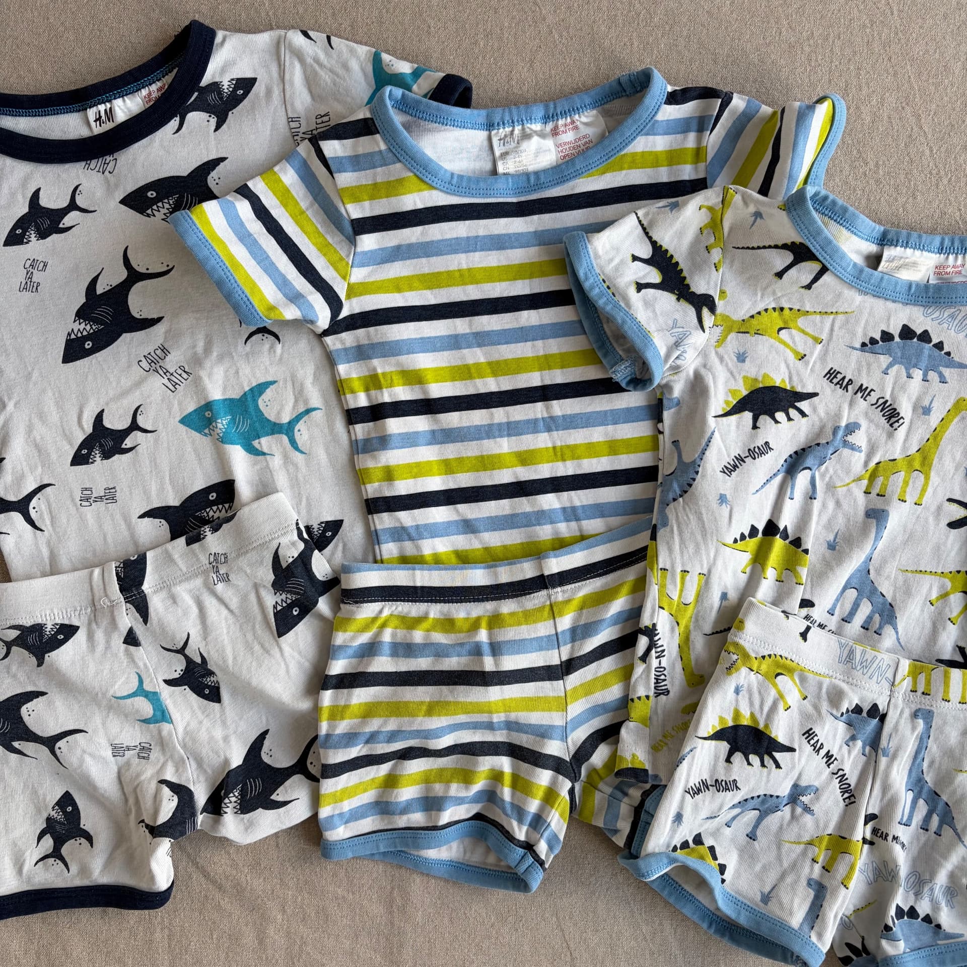 3stk. sett med t-skjorte og shorts — bilde 2 av 5