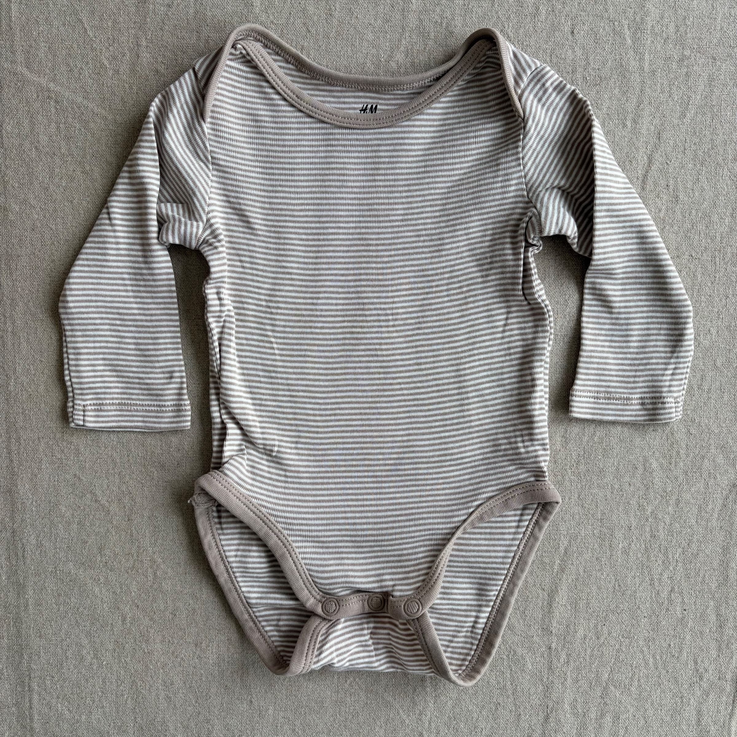 Langermet body med striper