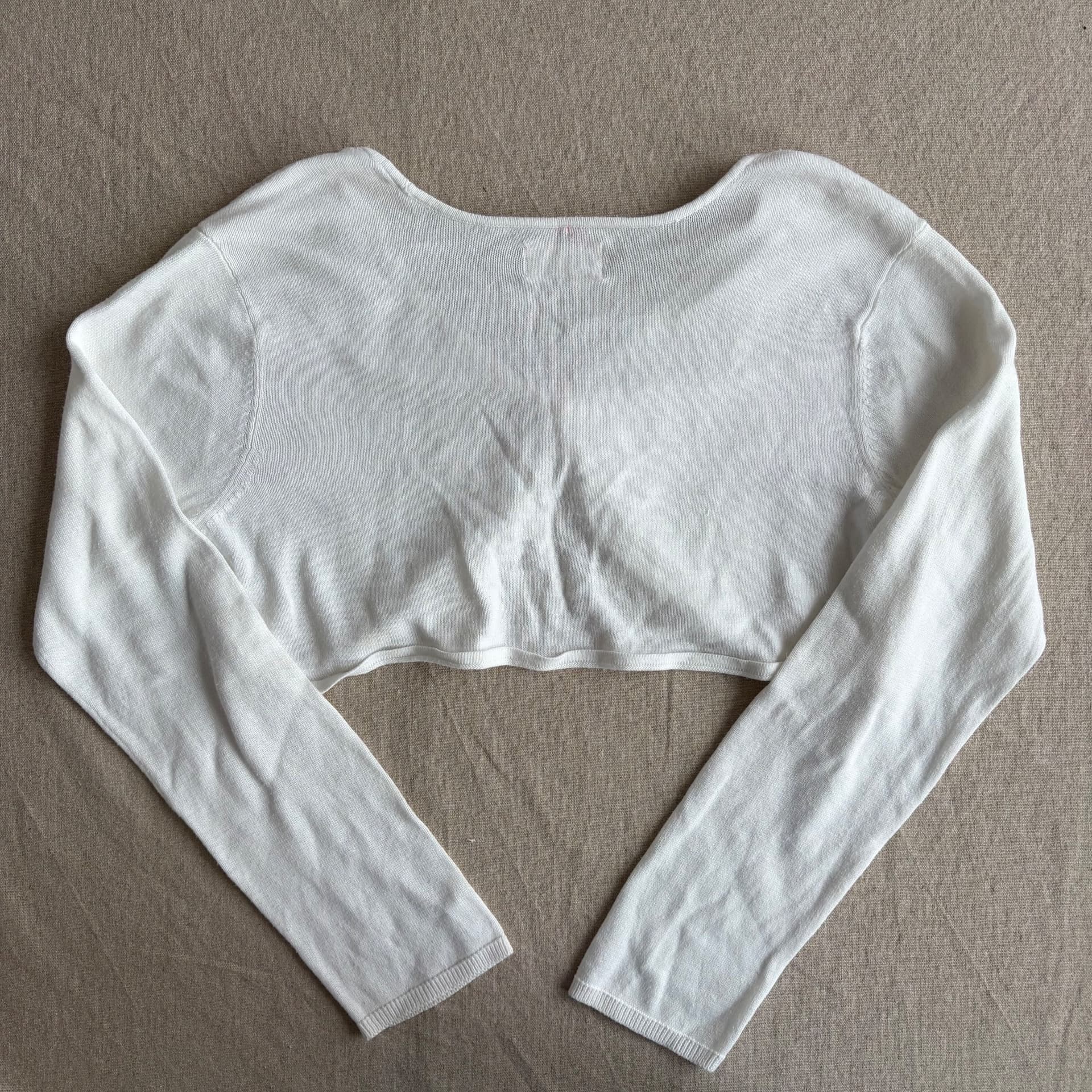 Hvit cardigan — bilde 4 av 4