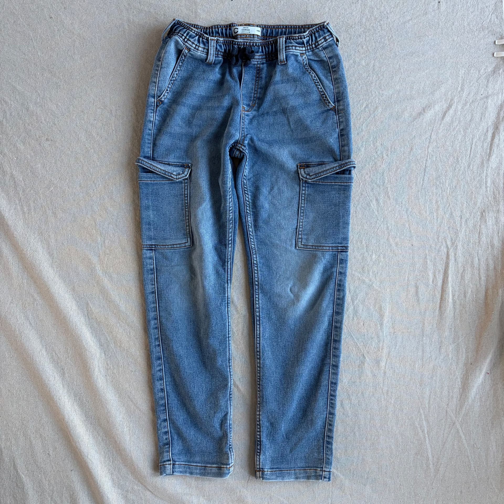Cargo-jogger i denim