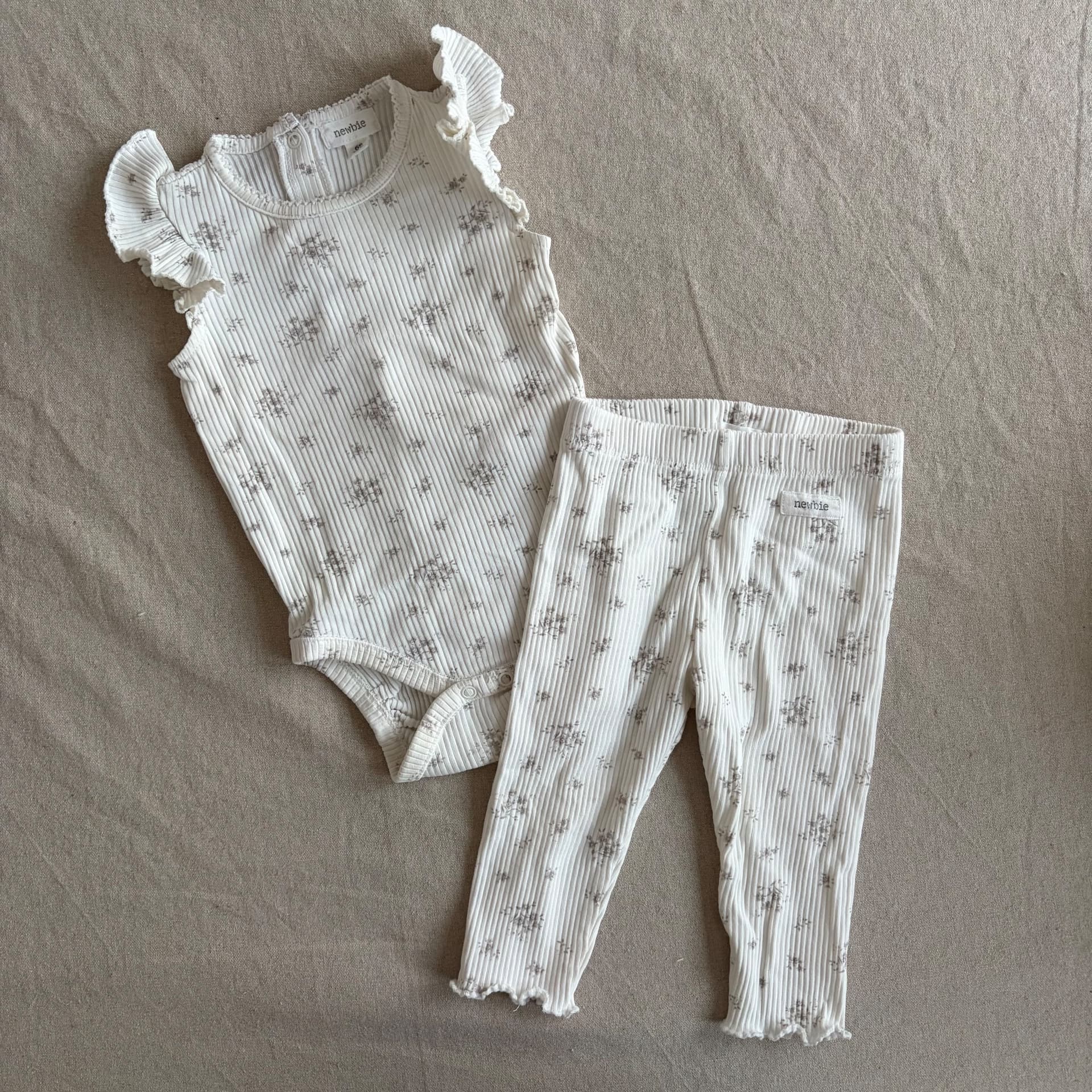 Sett med ermeløs body og tights — bilde 1 av 4