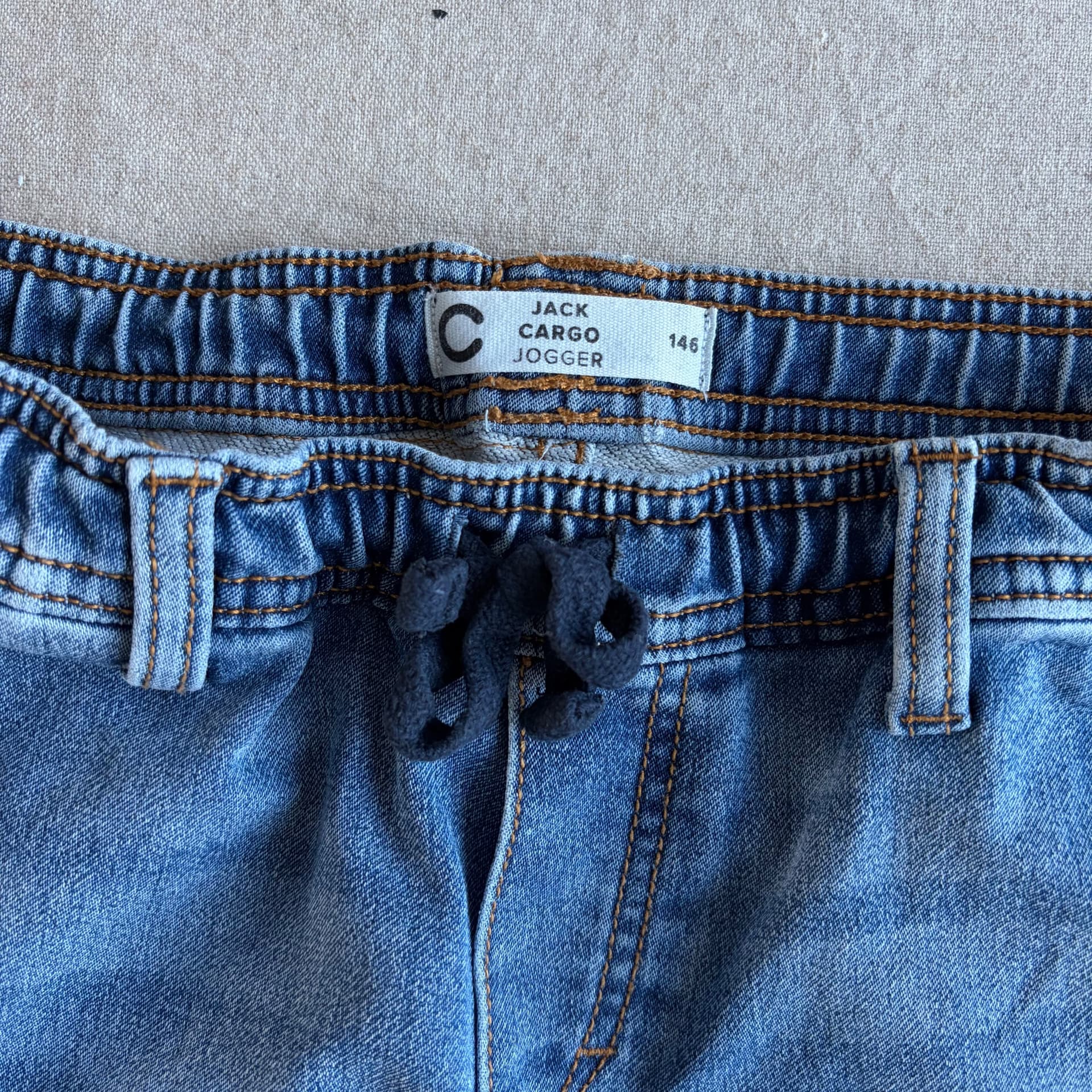 Cargo-jogger i denim — bilde 3 av 4