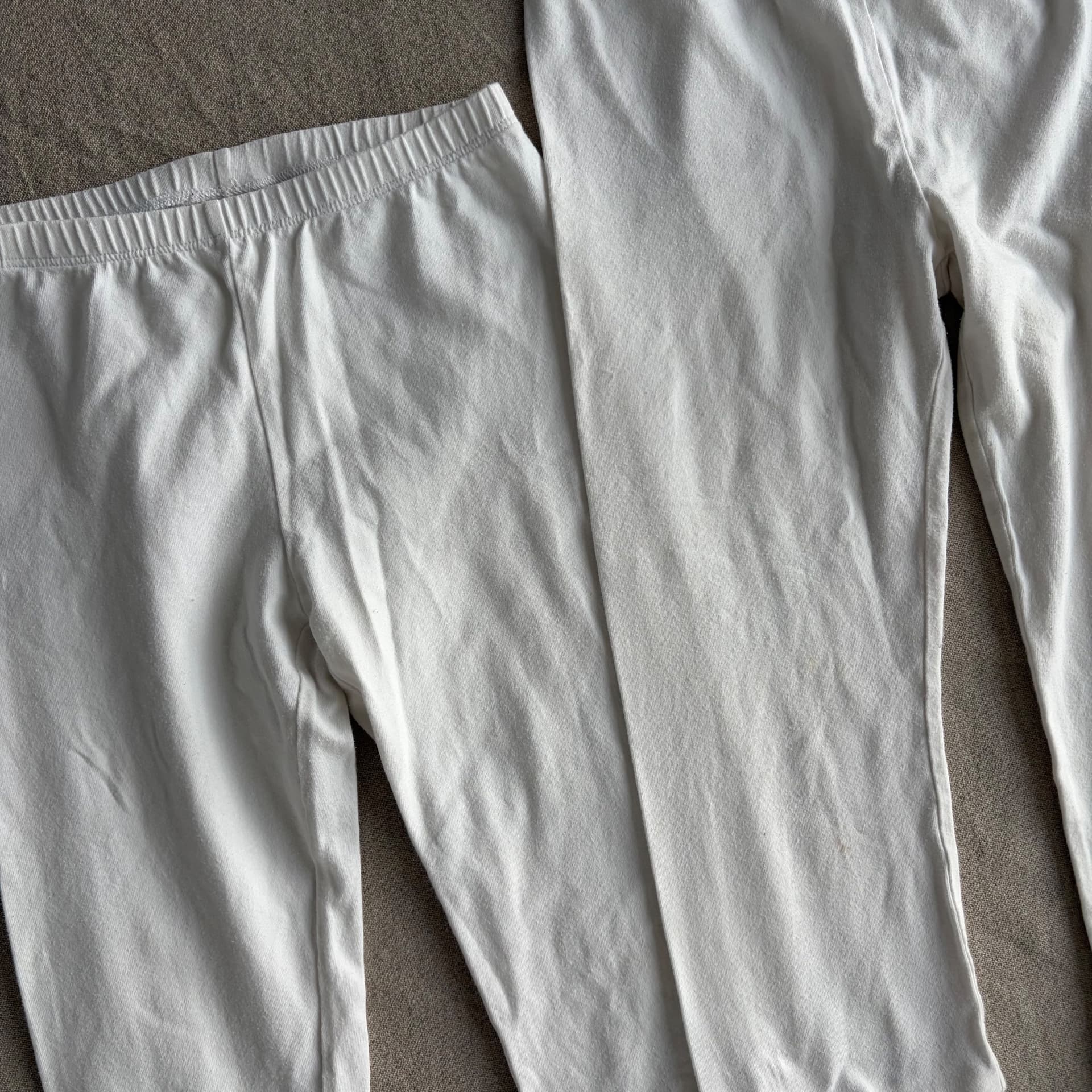 2pk. hvite korte leggings — bilde 3 av 6