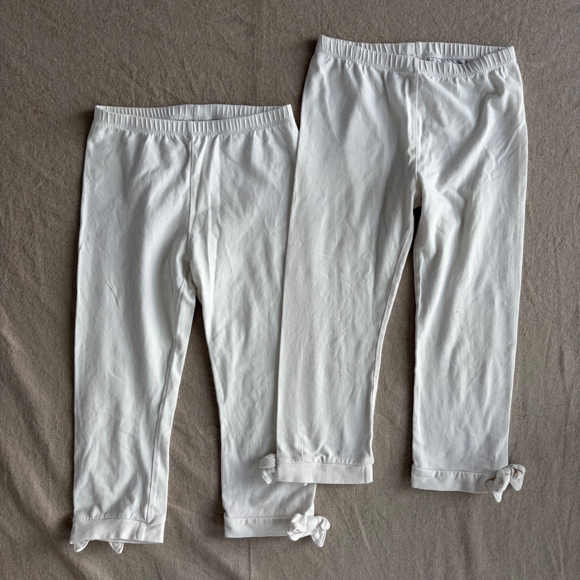 2pk. hvite korte leggings — bilde 1 av 6