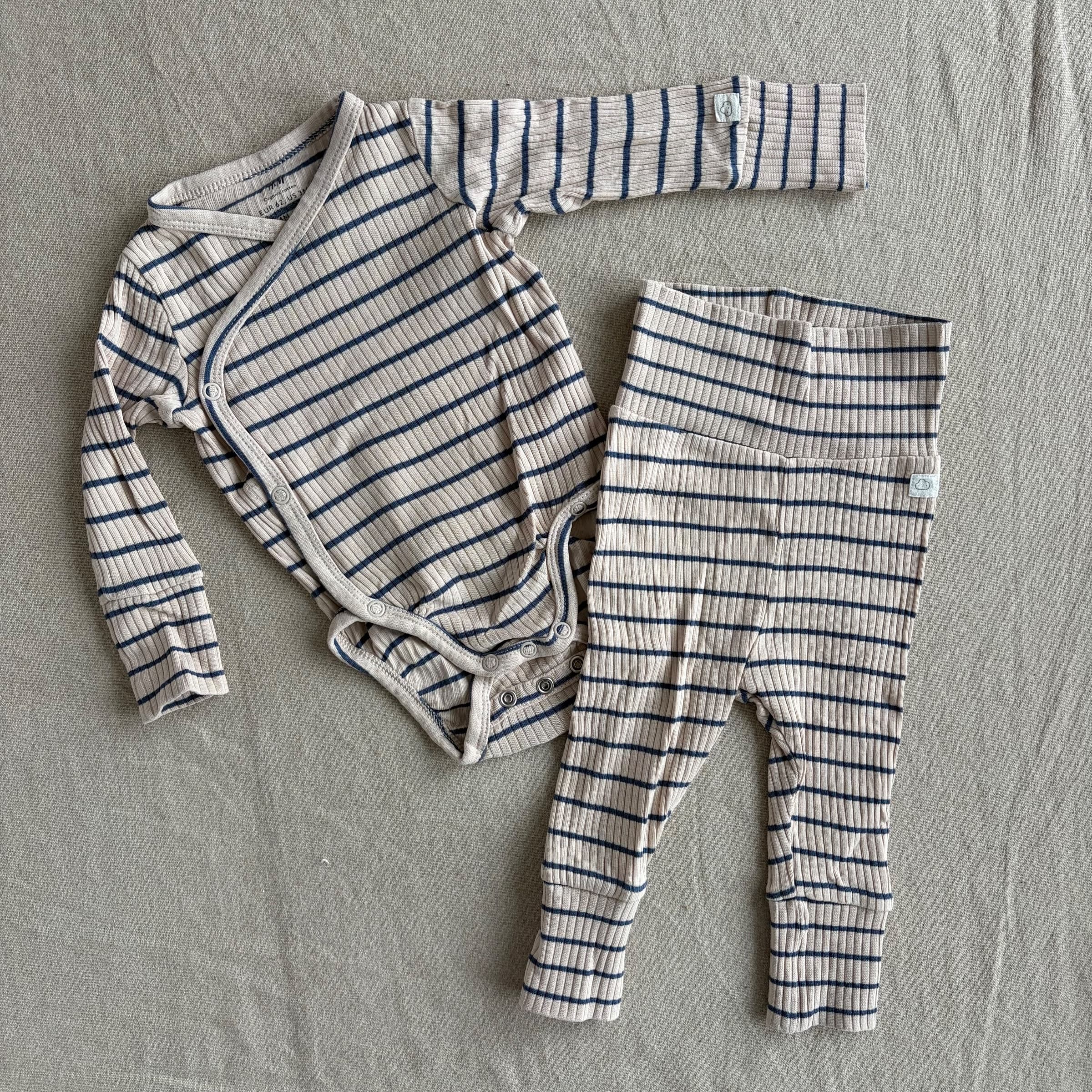 Todelt ribbsett body og bukse
